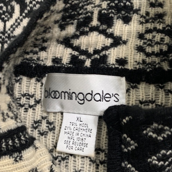 Bloomingdale's Dale of Norway Style  Wool Cashmere Zip Up Sweater Jacket Size XL - Picture 8 of 8